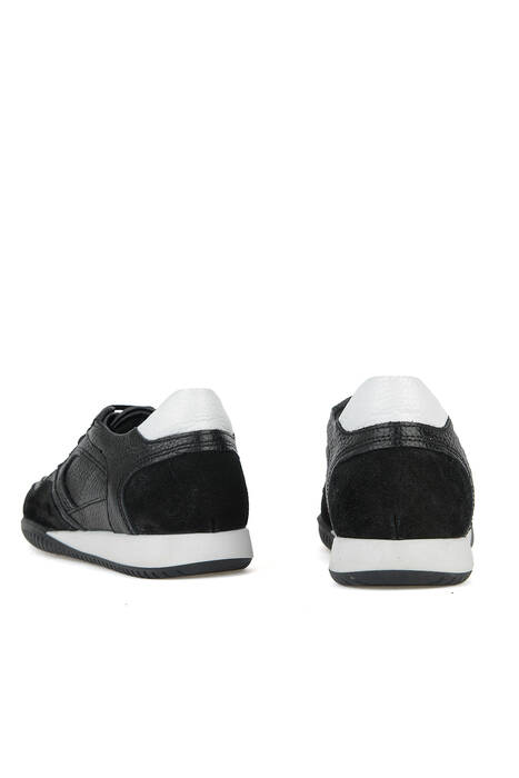 Hakiki Deri Kadın Günlük Ayakkabı Siyah