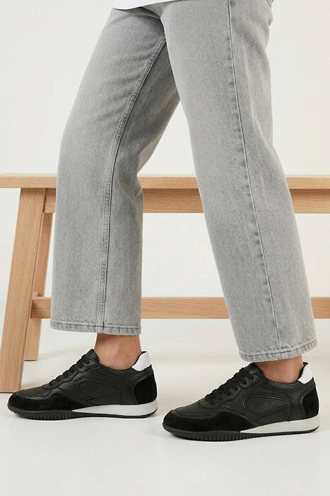 Hakiki Deri Kadın Günlük Ayakkabı Siyah