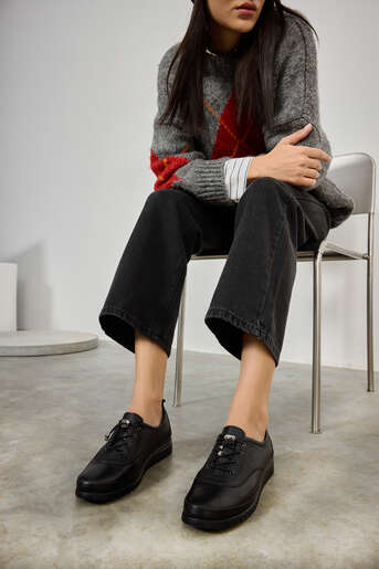 Ziya - Hakiki Deri Kadın Günlük Ayakkabı Siyah Ziya - Hakiki Deri Kadın Günlük Ayakkabı Siyah