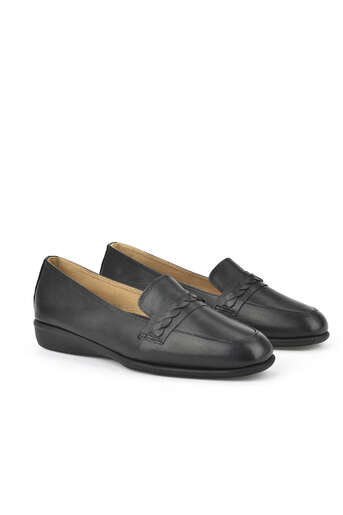 Ziya - Black Genuine Leather Women's Casual Shoes (1) Ziya - Black Genuine Leather Women's Casual Shoes (1)