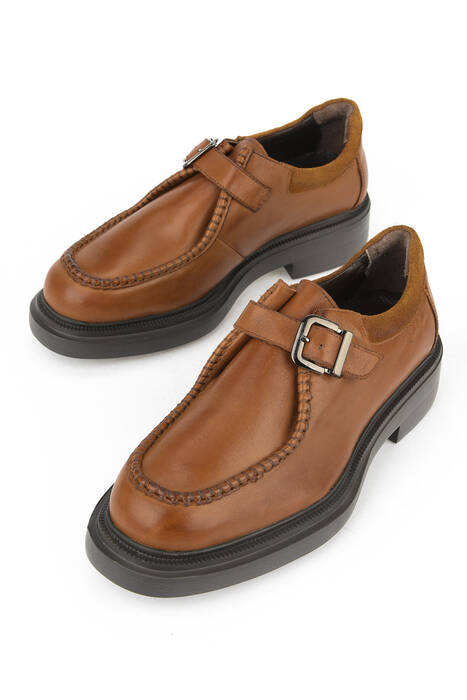 Hakiki Deri Kadın Günlük Ayakkabı Taba Hakiki Deri Kadın Günlük Ayakkabı Taba