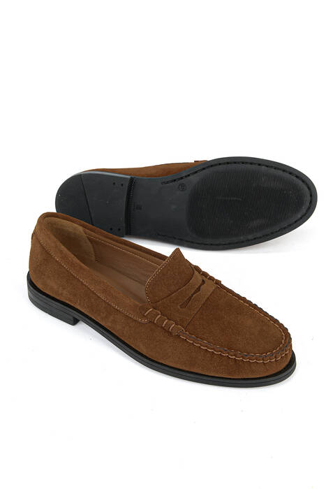 Hakiki Deri Kadın Günlük Ayakkabı Taba