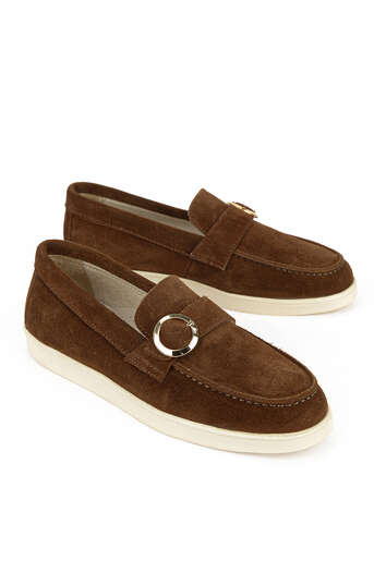 Ziya - Hakiki Deri Kadın Günlük Ayakkabı Taba (1)