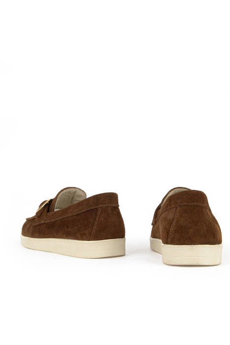 Hakiki Deri Kadın Günlük Ayakkabı Taba