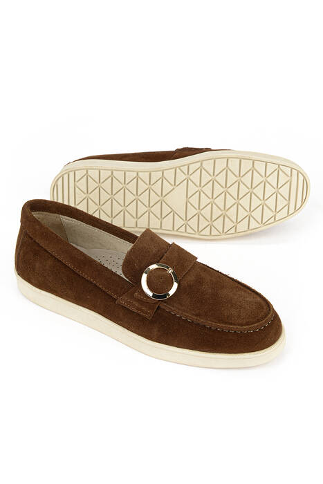 Hakiki Deri Kadın Günlük Ayakkabı Taba