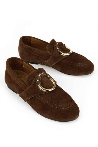 Ziya - Hakiki Deri Kadın Günlük Ayakkabı Taba (1)