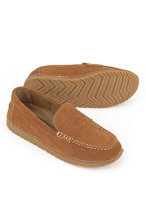 Hakiki Deri Kadın Günlük Ayakkabı Taba