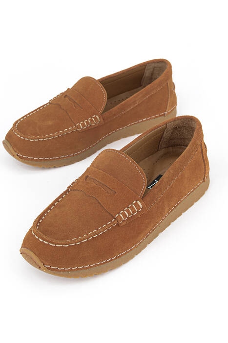 Hakiki Deri Kadın Günlük Ayakkabı Taba