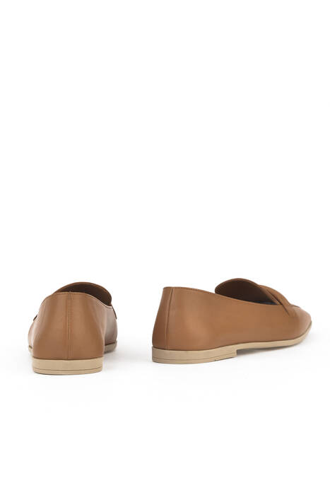 Tan Genuine Leather Women's Casual Shoes