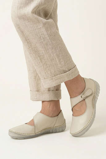 Ziya - Beige Genuine Leather Women's Comfort Shoes