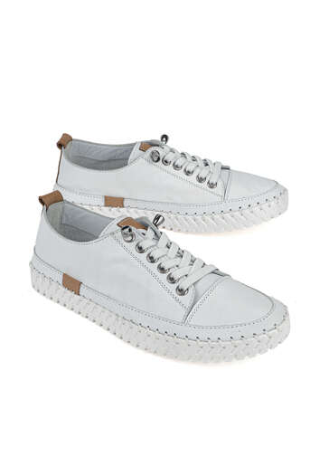 Ziya - Hakiki Deri Kadın Günlük Ayakkabı Beyaz (1)