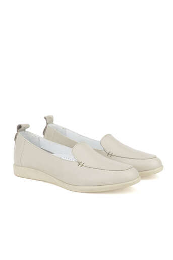 Ziya - White Genuine Leather Women's Comfort Shoes (1) Ziya - White Genuine Leather Women's Comfort Shoes (1)