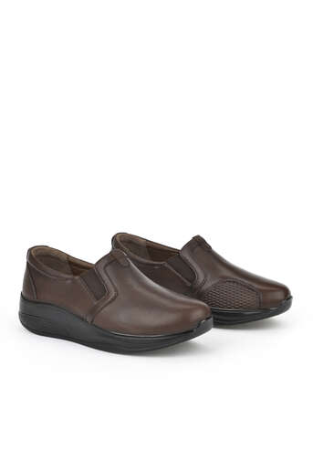 Ziya - Brown Genuine Leather Women's Comfort Shoes (1)