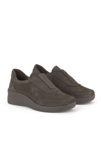 Ziya - Brown Genuine Leather Women's Comfort Shoes (1)
