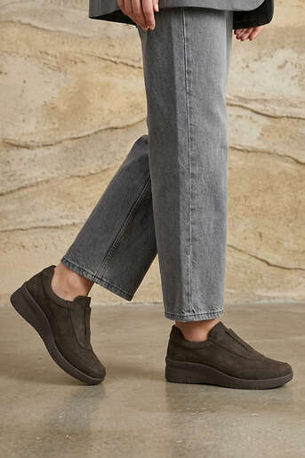 Ziya - Brown Genuine Leather Women's Comfort Shoes