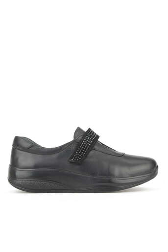 Ziya - Black Genuine Leather Women's Comfort Shoes