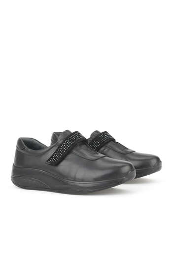 Ziya - Black Genuine Leather Women's Comfort Shoes (1)