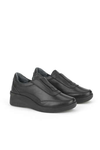 Ziya - Black Genuine Leather Women's Comfort Shoes (1) Ziya - Black Genuine Leather Women's Comfort Shoes (1)
