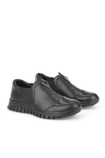 Ziya - Black Genuine Leather Women's Comfort Shoes (1) Ziya - Black Genuine Leather Women's Comfort Shoes (1)