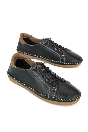 Ziya - Hakiki Deri Kadın Günlük Ayakkabı Siyah (1)