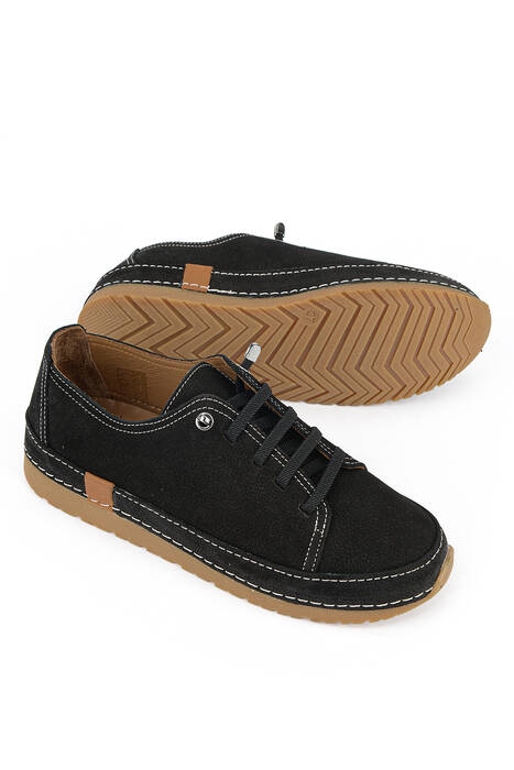 Hakiki Deri Kadın Günlük Ayakkabı Siyah