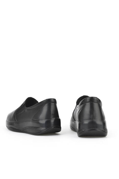 Hakiki Deri Kadın Konfor Ayakkabı Siyah