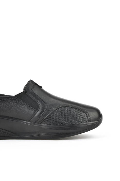 Hakiki Deri Kadın Konfor Ayakkabı Siyah