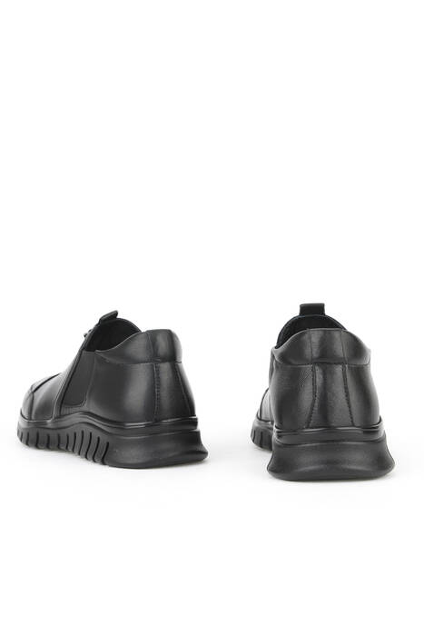 Hakiki Deri Kadın Konfor Ayakkabı Siyah