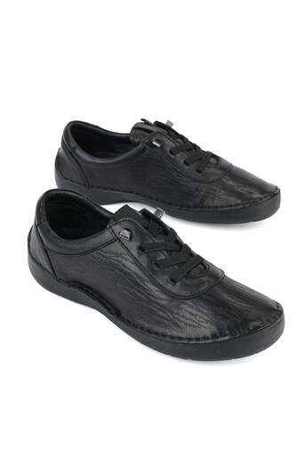 Ziya - Black Genuine Leather Women's Comfort Shoes (1)