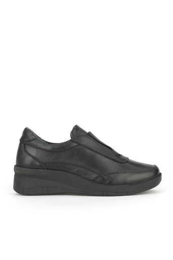 Ziya - Black Genuine Leather Women's Comfort Shoes