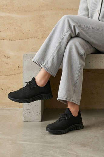 Ziya - Black Genuine Leather Women's Comfort Shoes (1)