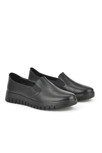 Ziya - Black Genuine Leather Women's Comfort Shoes (1)