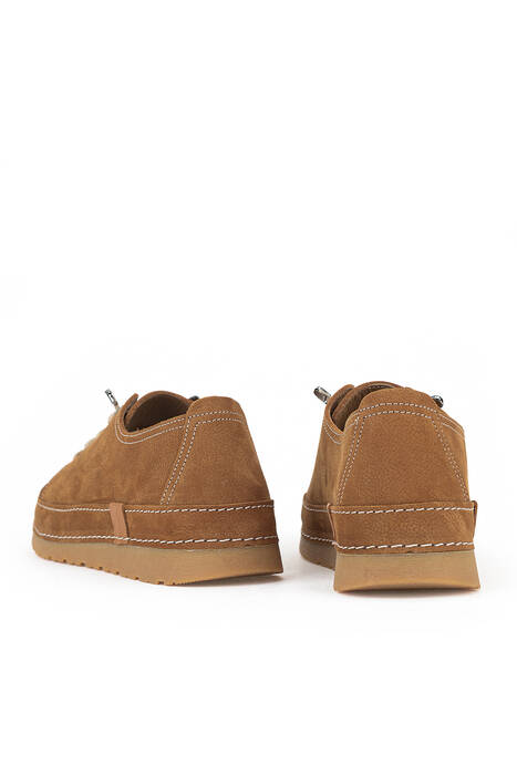 Hakiki Deri Kadın Günlük Ayakkabı Taba