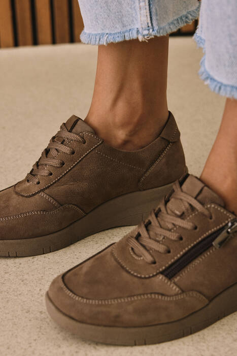 Hakiki Deri Kadın Konfor Ayakkabı Vizon Hakiki Deri Kadın Konfor Ayakkabı Vizon