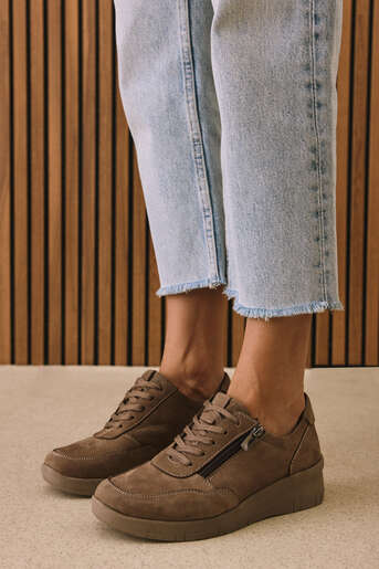 Ziya - Mink Colour Genuine Leather Women's Comfort Shoes (1) Ziya - Mink Colour Genuine Leather Women's Comfort Shoes (1)