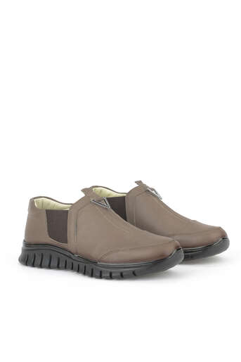 Ziya - Mink Colour Genuine Leather Women's Comfort Shoes (1)