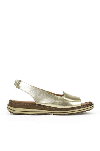 Ziya - Gold Genuine Leather Women's Sandals