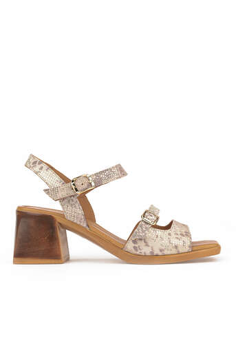 Ziya - Hakiki Deri Kadın Sandalet Altın
