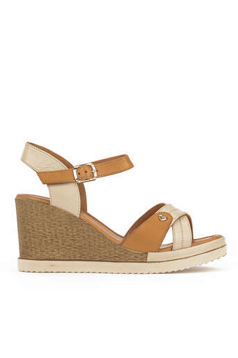 Ziya - Hakiki Deri Kadın Sandalet Bej