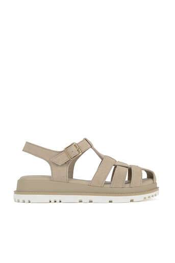 Ziya - Hakiki Deri Kadın Sandalet Bej