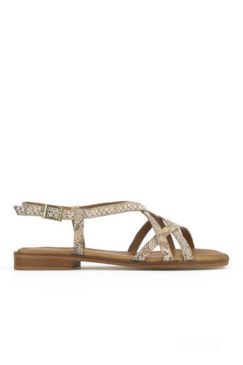Ziya - Beige Genuine Leather Women's Sandals Ziya - Beige Genuine Leather Women's Sandals