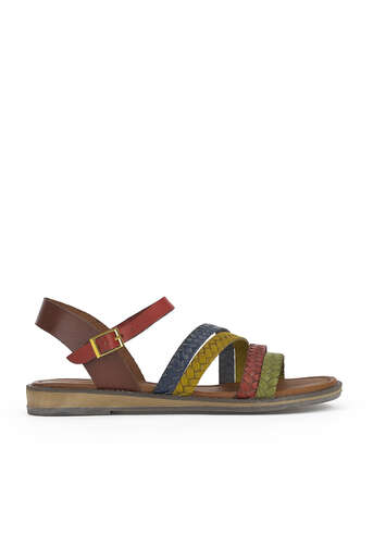 Ziya - Multi Colour Genuine Leather Women's Sandals