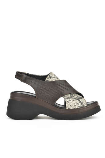 Ziya - Brown Genuine Leather Women's Sandals Ziya - Brown Genuine Leather Women's Sandals