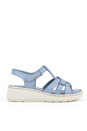 Ziya - Blue Genuine Leather Women's Sandals Ziya - Blue Genuine Leather Women's Sandals
