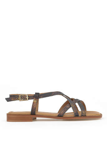 Ziya - Hakiki Deri Kadın Sandalet Siyah