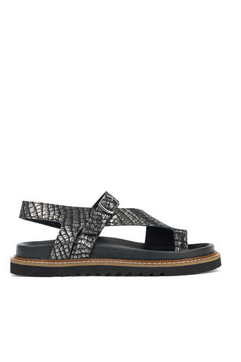 Ziya - Hakiki Deri Kadın Sandalet Siyah