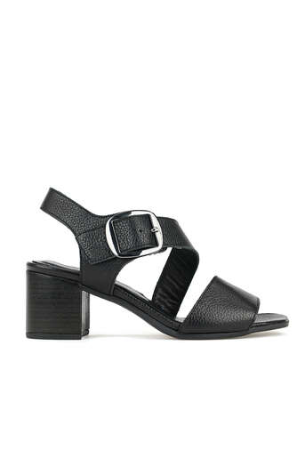 Ziya - Hakiki Deri Kadın Sandalet Siyah