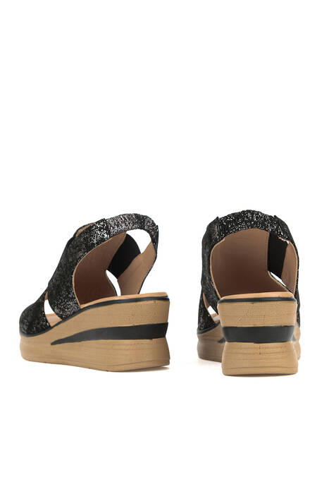 Hakiki Deri Kadın Sandalet Siyah