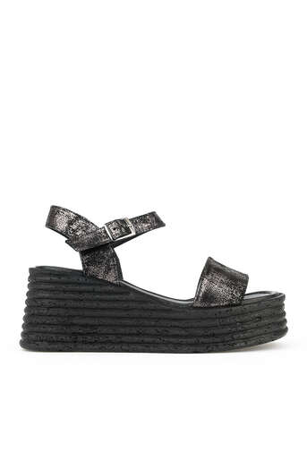 Ziya - Hakiki Deri Kadın Sandalet Siyah