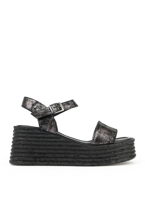 Hakiki Deri Kadın Sandalet Siyah